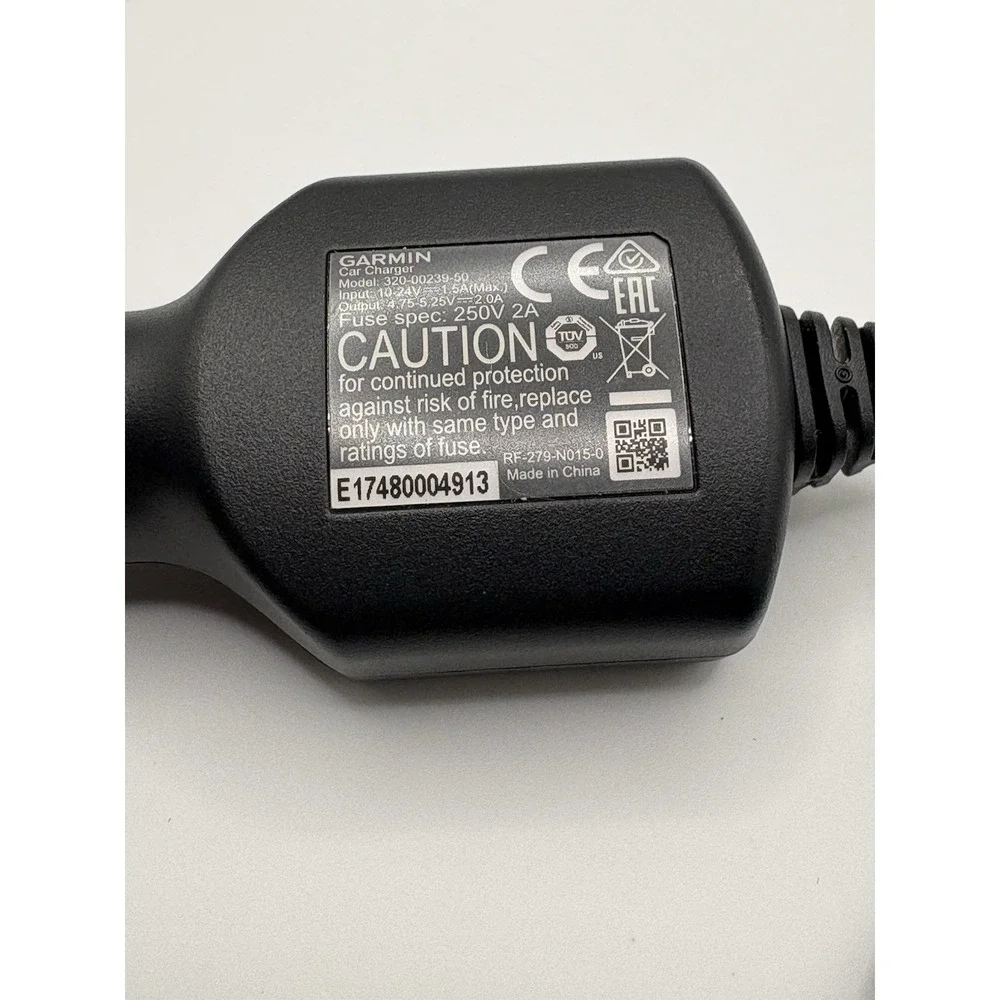 Garmin Vehicle Charger 320-00239-50 Power Adapter for Garmin GPS Devices Black